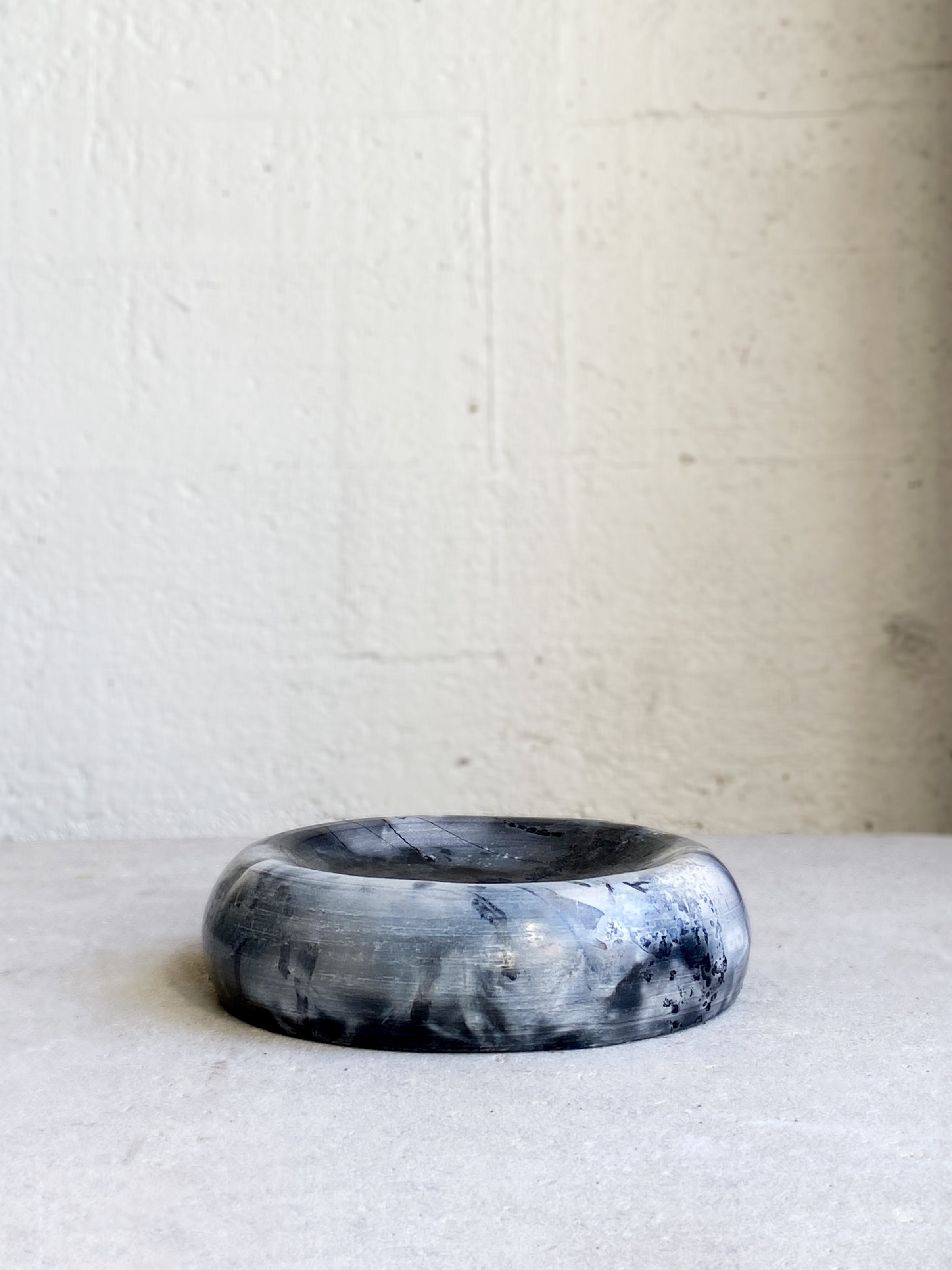 Saggar fired inverted bowl
