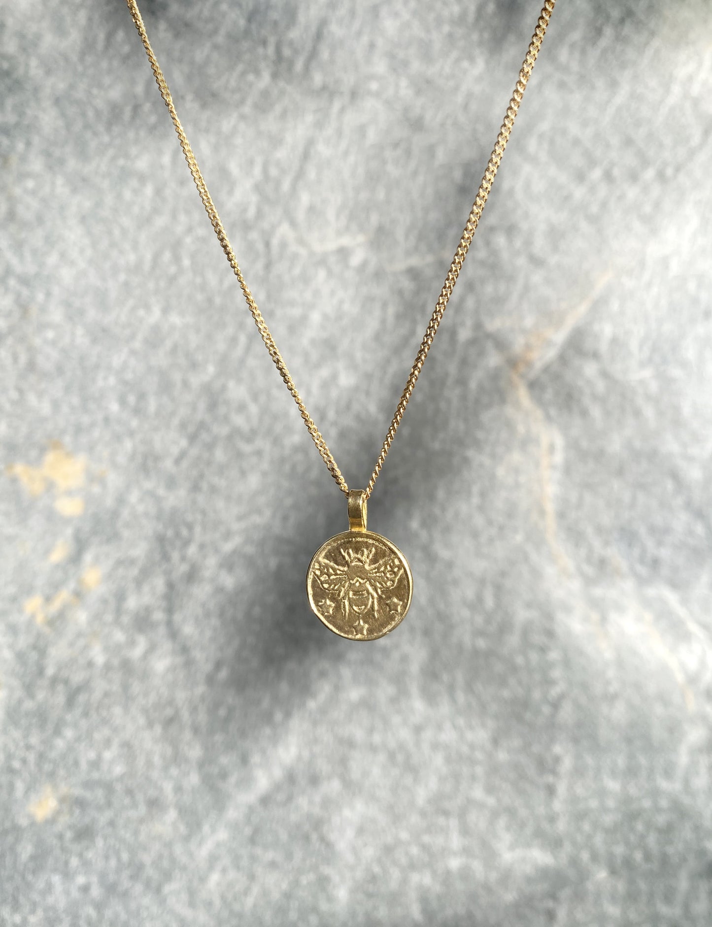 Vosso gold plated tiny bee necklace