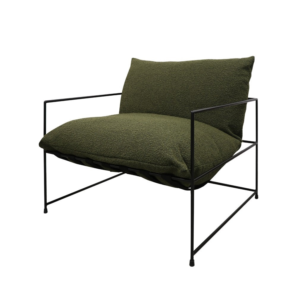 Lauro Club Chair Boucle - Green