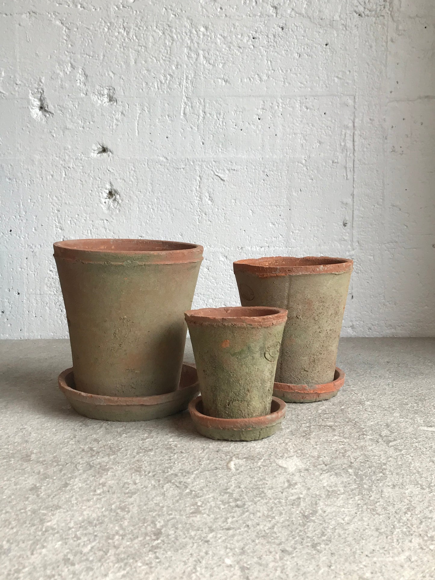 AT terracotta pot with saucer