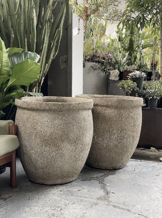 Ancient concrete pots