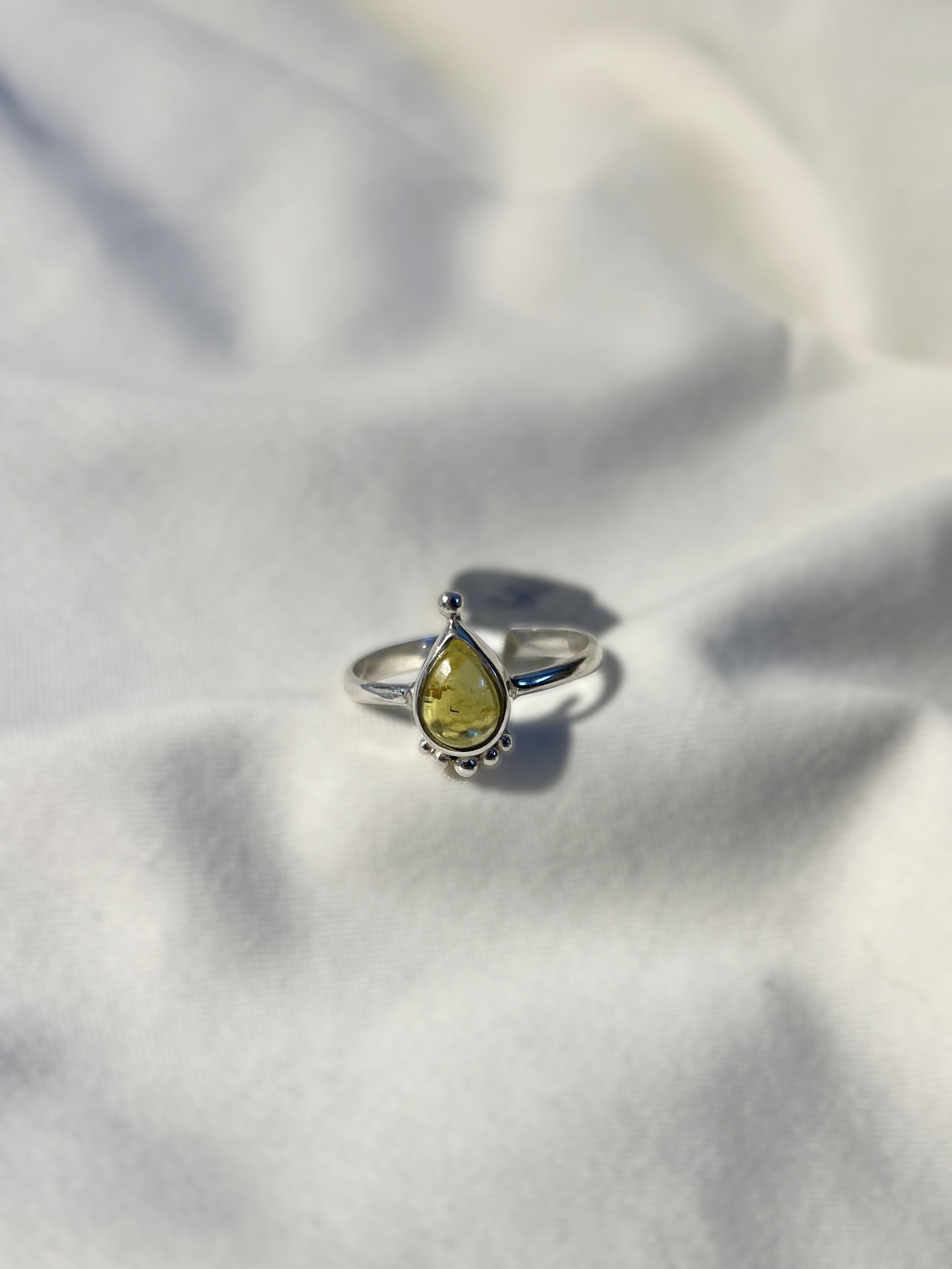 Olive tourmaline ring