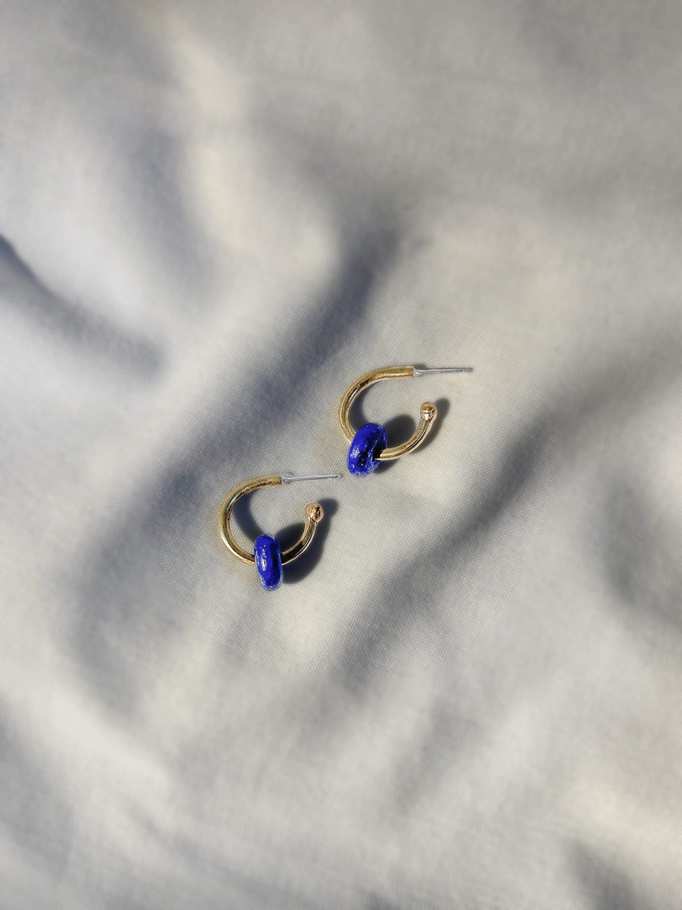 Brass and Lapiz hoops