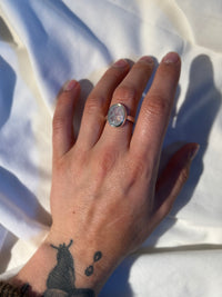 Moonstone in sterling silver ring