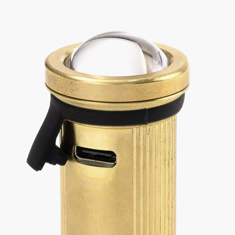 Mini flashlight in Brass