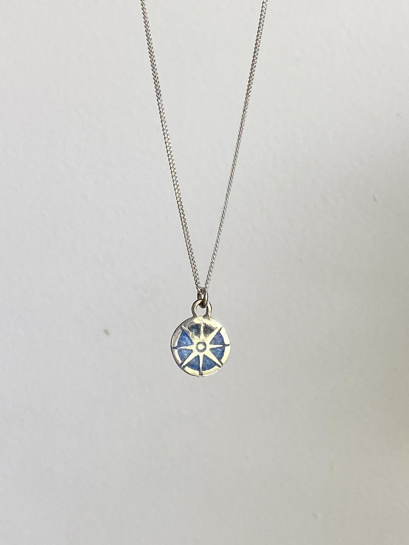 VOSSO Enamelled Compass Necklace