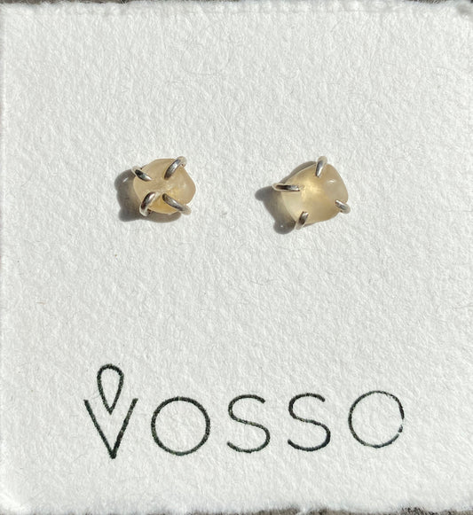 Vosso Sterling Silver Golden Calcite Studs