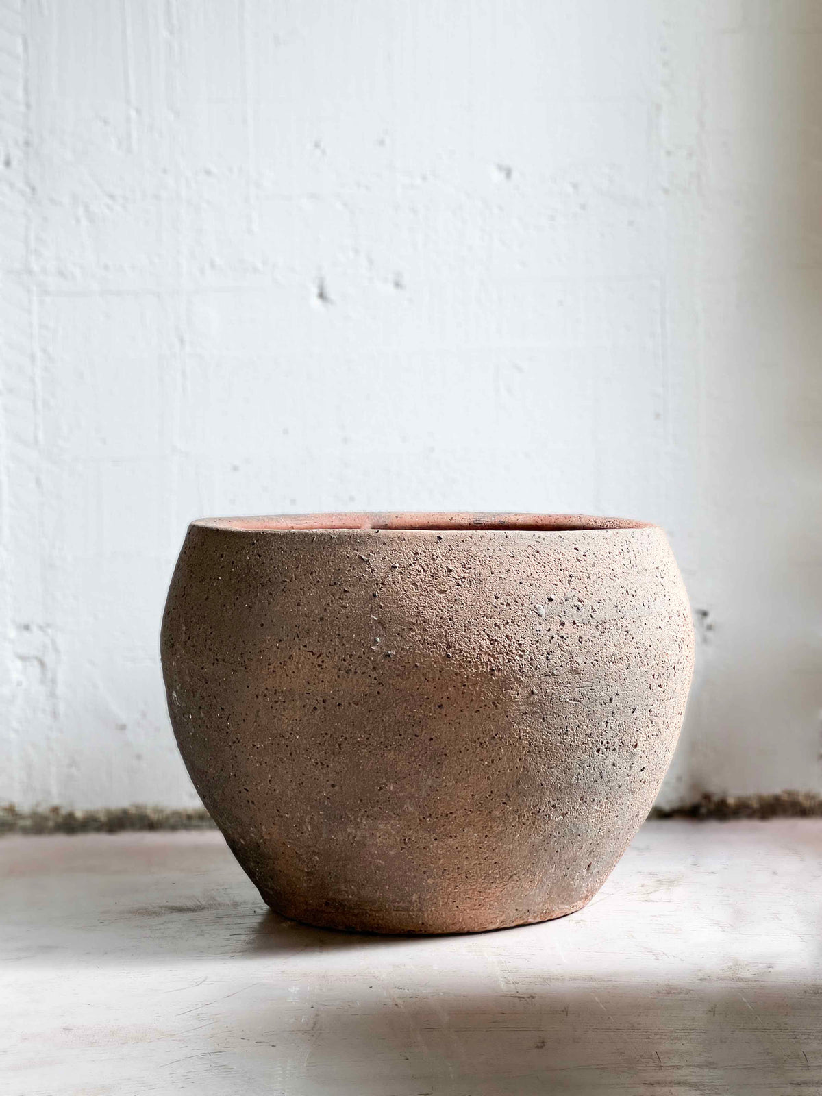Old Stone Ball Planter