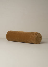 Velvet structured bolster cushion