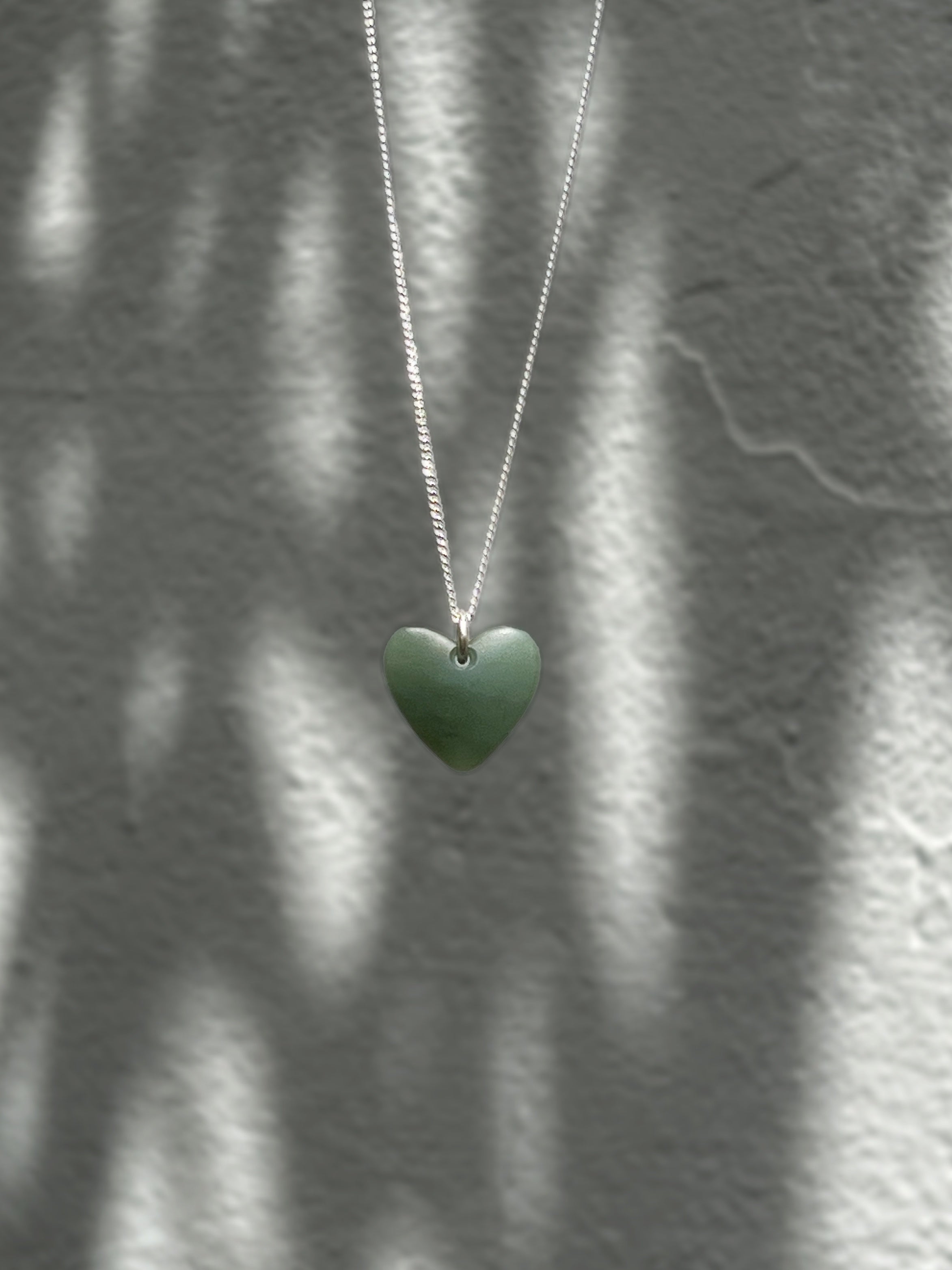 Pounamu little heart necklace