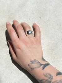 Sterling silver cast dome ring
