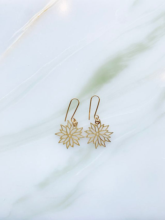 Audrey loves Ruby Chrysanthemum earrings