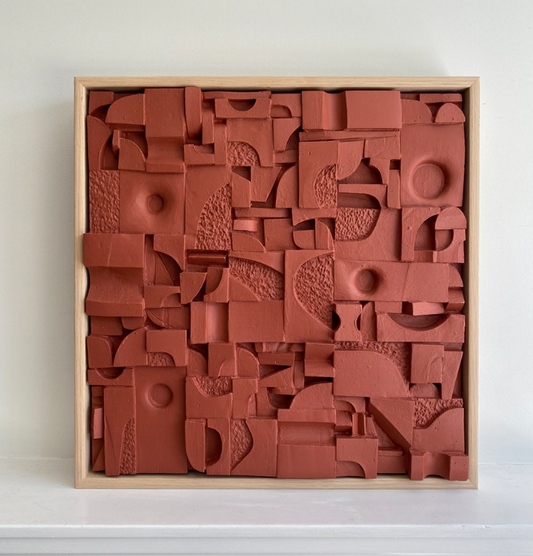 Nellie Ryan Ceramic Wall Panel - Red Clay